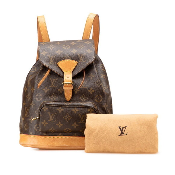 LOUIS VUITTON Authentic Brown Monogram Leather Backpack main image 9